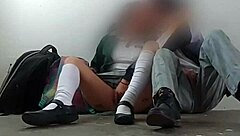 Fucking Mexican college girl in storage room!