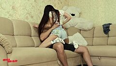 Neighbor Fixes Sofa With Wet Pussy Licking?