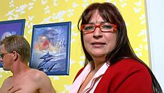 Experienced Cougar Sex Therapist Shaved and Hairless, Fingering and Sucking Cock in Emotional Masturbation Session