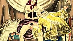 Classic vintage erotic drawings collection