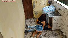 Hotwife fucks big cock while husband works!