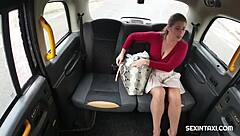 Busty brunette says she enjoyed the hot ride in the taxi
