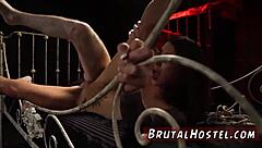 milf punishes excited teen tourist felicity feline in bdsm