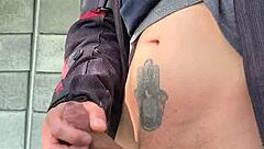 Monster cock hard from distant watchers masturbating