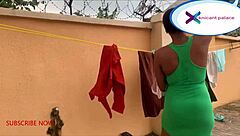 Ebony Babe Bent Over Gets Pounded Squirting Pussy