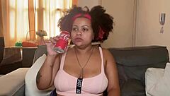 Chubby Girl Drinking Coke Burping and Farting