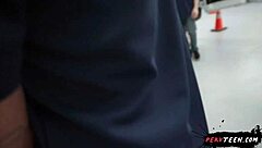 i sneakily fuck my hot teen coworker in the warehouse but get caught