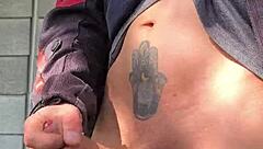 Monster cock hard from distant watchers masturbating