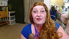 Redhead businesswoman hires escort for multiple cum in mouth sessions.