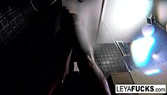 Leya falcon showers after dirty fuck