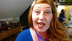 Redhead businesswoman hires escort for multiple cum in mouth sessions.