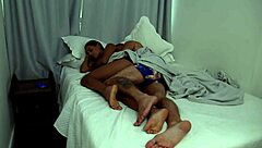 good husband dominates athletic housewife with bdsm before work