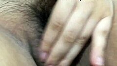 Asian babe masturbated when she got off from work