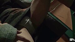 I, a Japanese girl, skip walk with remote vibrator in night alley