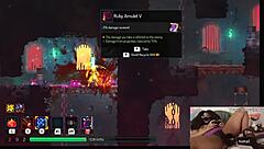 chubby ebony gamer fucked with dildo