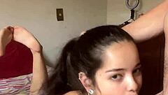 Sloppy oral sex with Wellington Prado's big cock.