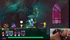 chubby ebony gamer fucked with dildo