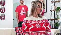 Teen receives attention in front of stepmom