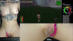 egirl uses vibrator on shaved pussy