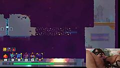 chubby ebony gamer fucked with dildo