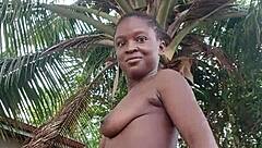 Crazy Bitch Teases Outdoor At Stepdad's Mansion