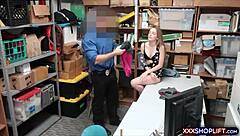 cute blonde teen shoplifter dominated in quick fuck