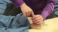 Stepmom pushes finger deeper into urethra in homemade BDSM