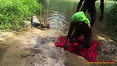 Local Stream Bath Ends In Hardcore Doggy Style Fuck