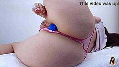 Roommate Masturbates With Anal Plug In Bed