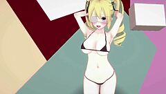 Koikatsu Arisu OC dances gracefully