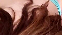 Watch the cute amateur couple as the naughty young girl plays with her boyfriend's cock