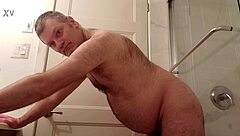 i'm nude in the bathroom, sodomizing myself with a dildo like martin lavall�e