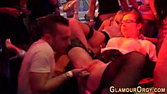 Glamour Skanks Riding Rod In Outdoor Shower Gangbang