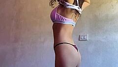 Colombian babe spied with hidden cam upskirt in amateur sexy tits scene