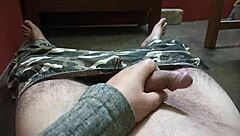 Mature man handles his penis in high speed, feeling every inch?