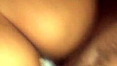 Redbone with creamy skin enjoys backshots in casual setting