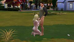 Military guy enjoys blowjob and sex in public park