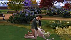 Military guy enjoys blowjob and sex in public park