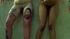 gushi e ski se pegam durante as fotos