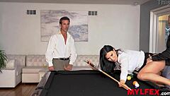 Mylfex Bombastic Secretary Plays Billiard With Her Bosses