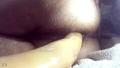 Anal dildo inserted deep inside! So intense!