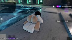 alone in indoor pool with shy girl leads to rough doggystyle fucking bent over