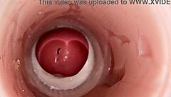 camera dives deep inside wet pussy capturing huge squirting cum load explosion 💦🍆