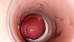 camera dives deep inside wet pussy capturing huge squirting cum load explosion 💦🍆