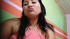 Hey, this horny brunette Latina ends up masturbating her tight pussy just for you in Spanish porn