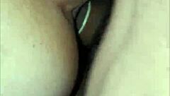 Eater destroys cuckold's wife's tight pussy with cumshot.