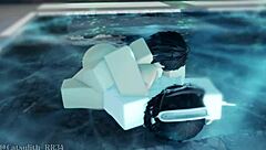 alone in indoor pool with shy girl leads to rough doggystyle fucking bent over