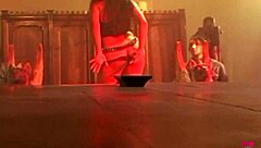 asian girl with big tits gets blowjob, deep throat, then double penetration.