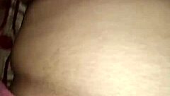 Bold amateur housewife shows creamy pussy after intense doggystyle fucking creampie