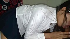 Latina in uniform shows ass